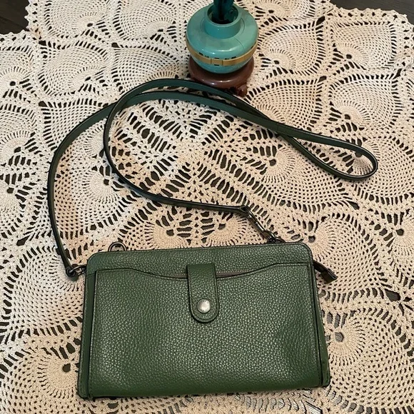 COACH MESSENGER BAG HANDBAG WITH POP-UP POUCH SURPLUS PEBBLE LEATHER - Picture 3 of 11